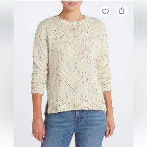 Pink Clover Larka Confetti Sweater size M | off white sweater with confetti dots